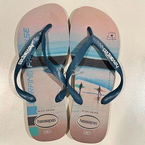 Havaianas Men's Hype Blue Flop Flop Sandal Size 9/10